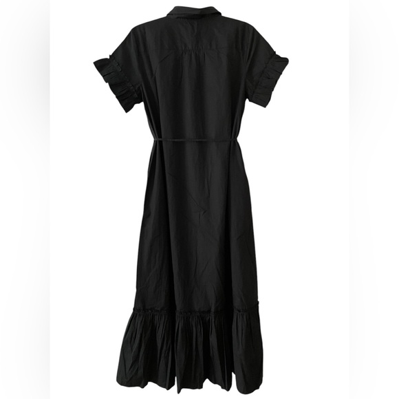 J Crew Women's Amelia Maxi Shirtdress in Black Cotton Poplin Size S - Picture 8 of 11